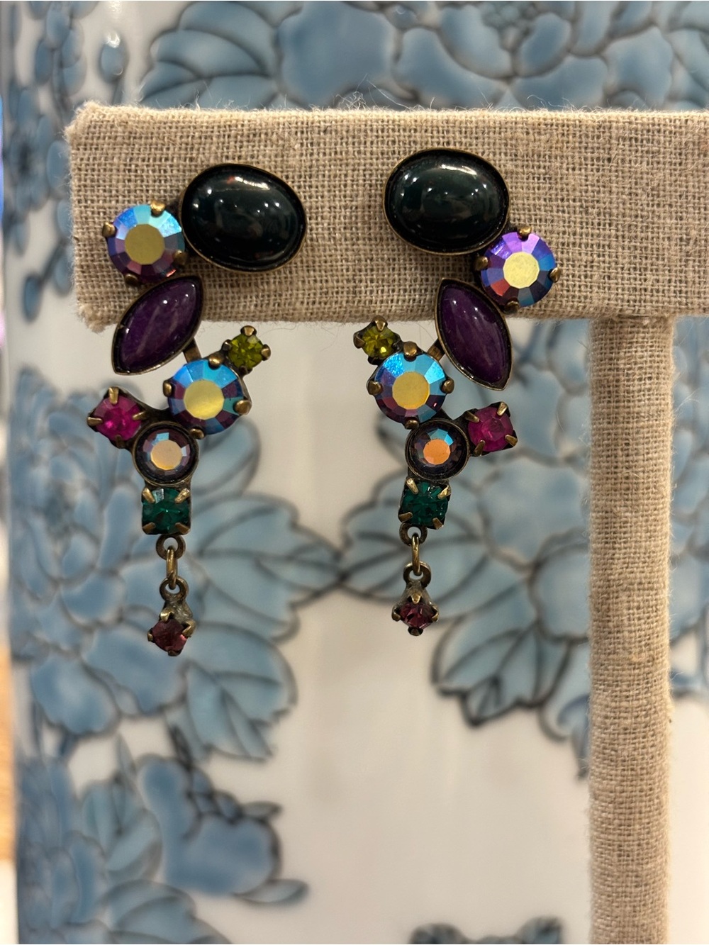 Sorrelli Multicolor Crystal Drop Statement Earrings